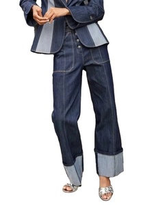 ชุดกางเกงยีนส์ผู้หญิงชุดสองชิ้น2026ชุดสองชิ้นเอวสูงลำลองคอปกพับลงฤดูใบไม้ร่วง - Product Image 4