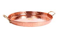 Plateau en cuivre vintage de qualité supérieure, écologique, artisanat métallique, design moderne marron, poignée solide, élégant, personnalisé pour la maison