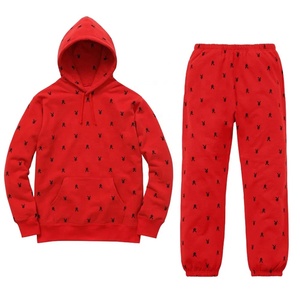 Pull à fermeture éclair 100% polyester pour hommes personnalisé sweat à capuche d'entraînement hiver extérieur survêtements d'entraînement ensembles de vêtements de sport de gymnastique pour - Product Image 3