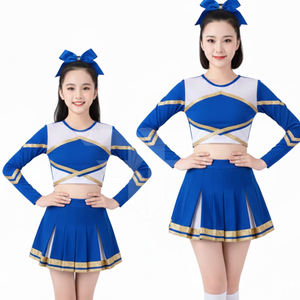 Uniforme de cheerleading personnalisé à faible MOQ, design sur mesure, vente en gros à bas prix, uniforme de cheerleading sublimé de haute qualité avec strass - Product Image 3