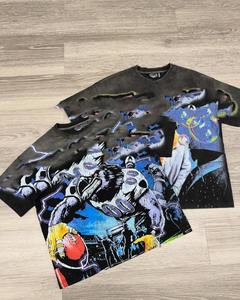 T-shirts à manches longues pour hommes, en coton 100% Terry épais, imprimés DTG, effet vintage, surdimensionnés, respirants et à séchage rapide - Product Image 5