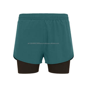 กางเกงขาสั้นกีฬาสำหรับผู้ชายกางเกงขาสั้นผ่าสองชั้นแบบ2 in 1มีกระเป๋าด้านในสำหรับผู้ชายกางเกงขาสั้นวิ่งแห้งเร็วขนาดพิเศษออกแบบโลโก้ได้ตามต้องการ - Product Image 4