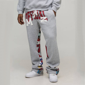 Pantalon de jogging personnalisé pour homme, imprimé sérigraphié, streetwear à manches longues, vêtements décontractés OEM, design personnalisé, bas de tenue - Product Image 1
