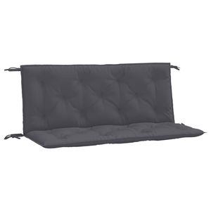 Anthracite Garden Bench Cushion 47.2\"x(19.7\"+19.7\")x2.8\" <b>Oxford</b> Fabric Outdoor <b>Pillows</b> & Cushions - Product Image 2