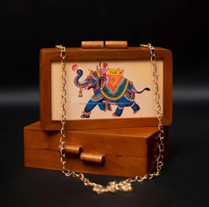 Bolso de mano hecho a mano/bolso de noche soporte cosmético de madera bolso de boda bolso de fiesta - Product Image 2