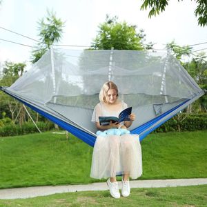 Portable Double Hammock Net 600lbs Load Capacity for 2 Persons Outdoor Camping & Hiking with Mosquito Net for Home Use - Product Image 6