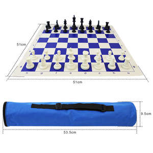 Nouvel ensemble de jeu de backgammon enroulable en cuir PU carré de haute qualité, fait main, écologique, 10 pièces, design personnalisé pour fête - Product Image 5