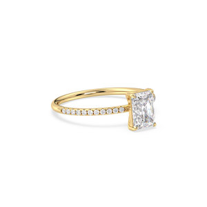 Bague REYES en or massif 14 carats avec diamant de laboratoire HPHT CVD, clarté VVS, certification IGI, bijoux élégants de créateur - Product Image 3