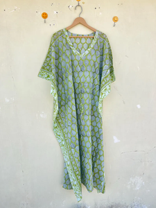 Bata Kimono con Estampado de Dibujos Animados para Mujer, 100% Algodón, Camisón de Verano Hecho a Mano, Cuello en V, Cintura Elástica, Largo hasta la Rodilla - Product Image 3