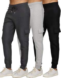 Pantalon de jogging athlétique épais et imperméable doublé polaire pour homme, idéal pour l'entraînement et la course, avec poches zippées et cordon de serrage - Product Image 6
