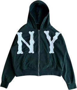 French Terry Cotton Super Heavy Material Men's Street wear Hoodie Screen Printing Distressed <b>White</b> Hoodie - Product Image 2