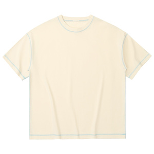 Wholesale 100%Cotton Oversized High Quality 230grams Round Neck T-shirts Drop-shoulder Loose Style Custom logo Oversized <b>Tshirt</b> - Product Image 2