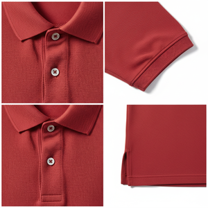 Polo décontracté pour homme 100 % coton avec poche, anti-plis, manches courtes, imprimé brodé personnalisable, confortable pour temps chaud - Product Image 4