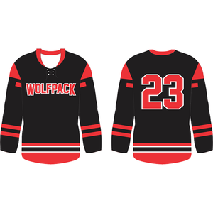 Maillots de hockey sur glace personnalisés OEM, design sublimé, en twill, avec logo brodé, uniforme d'équipe de hockey - Product Image 1