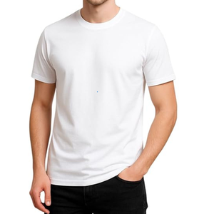 T-shirts basiques pour hommes OEM, 100% coton, sans col, manches courtes, coupe slim décontractée, imprimés colorés - Product Image 6