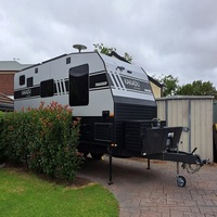Achetez une mini-caravane moderne entièrement équipée prête à l'exportation, remorque de camping-car 4x4 mobile avec cuisine de luxe, légère, capacité 4 personnes