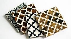 Designer Bone Inlay Cocktail Coaster Set Premium Handmade Bar <b>Table</b> <b>Protection</b> Decorative Accessory Collection - Product Image 1