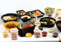Lebensmittelechter PP-Kunststoff Runder Behälter mit Deckel Mikrowellengeeignet Auslaufsicher Takeaway-Lebensmittelverpackung für Restaurant-Catering