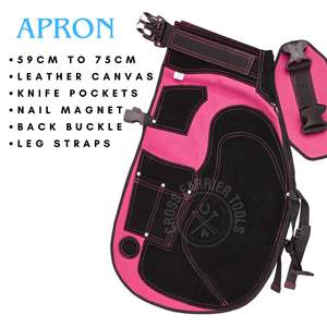 Kit d'outils de fermeur : Marteau de fermeur, Pince à sabots, Coupe-sabots, Pince à décolter les sabots, Pince à cintrer les sabots, Couteau à sabots avec tablier de sécurité rose - Product Image 2