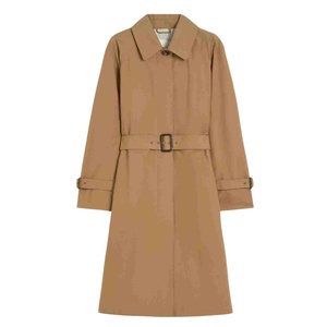 Abrigo clásico de mujer de piel de oveja, doble botonadura, corte ajustado, largo, transpirable y cortavientos para otoño e invierno - Product Image 5