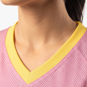 Women's Printed Mesh Lacrosse Jersey with Custom Names & Team Numbers Short Sleeve Four-Way Stretch UV Protection - Product Image 5