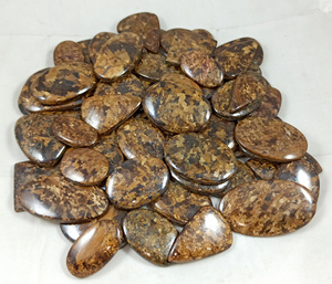Cabochon en bronzite naturelle, pierre précieuse brune polie, pierres lâches de formes variées, lot en gros pour la fabrication de bijoux - Product Image 3