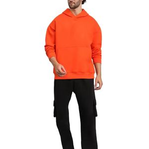 Sweat à capuche à faible MOQ avec logo personnalisé, en tissu épais et effet délavé, pour les marques de streetwear américaines - Product Image 5