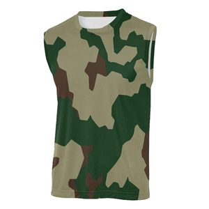 Men's Vests Knitted 100% Cotton Custom Solid Vintage Printing Sleeveless Acid Wash Eco-Friendly Breathable Crew Neck Tank Top - Product Image 1
