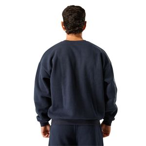 <b>Men's</b> <b>Navy</b> Blue Crewneck Sweatshirt Premium <b>Fleece</b> Pullover Long Sleeve Casual Athletic Streetwear Training Activewear - Product Image 6