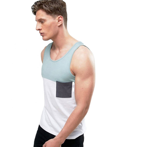 Débardeur de sport unisexe en polyester/coton, sans manches, maille respirante en spandex, tricoté, vêtements de sport décontractés de haute qualité - Product Image 2