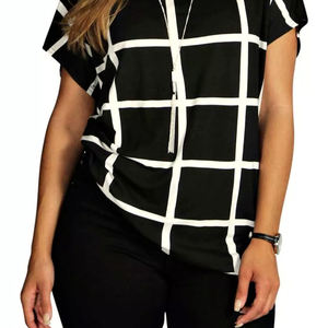 Camisetas Casuales de Mujer, Corte Holgado, Estampadas y Bordadas, Estilo Urbano, Mezcla de Algodón, para Primavera o Uso Diario - Product Image 4