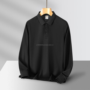 Polo de manga larga para hombre al por mayor, ropa de trabajo con solapa para empresa, cultura, grupo publicitario, impresión de camisetas - Product Image 6