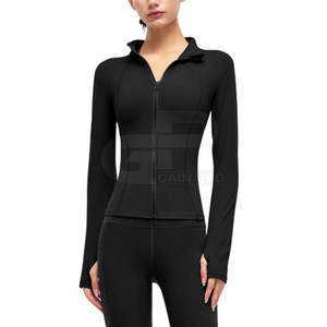 Veste de yoga légère pour femme, tissu extensible doux au toucher, fermeture éclair intégrale, coupe ajustée, confortable - Product Image 5