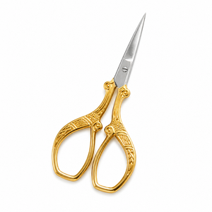 Ciseaux de couture à manche en métal doré, lame en acier inoxydable, multi-usages, artisanat, bricolage, beauté, petite taille, OEM MANAN - Product Image 1