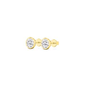 Boucles d'oreilles captivantes en or blanc 10K avec diamants de laboratoire taille ronde 1,02 CTW, bijoux fins classiques pour mariée et cérémonies spéciales - Product Image 4