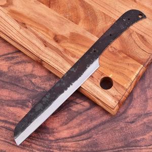 Cuchillo de caza de acero 1095 forjado a mano con hoja completa de punta caída, mango personalizado semiterminado, para fabricación de cuchillos DIY, OEM/ODM - Product Image 1