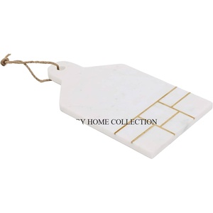 Tabla de cortar grande de mármol y madera con ranura para zumo para atrapar líquidos y evitar suciedad durante la preparación de alimentos. - Product Image 1