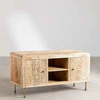 Mueble para TV Vandana Hexa Mira de madera de mango tallada a mano – Roseta