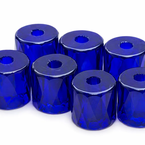 Cuentas de Vidrio Facetadas Rusas, Color Azul Cobalto y Negro, Corte Pera y Redondo, Sueltas, en Caja, para Fabricación de Joyería, Suministro al por Mayor - Product Image 1