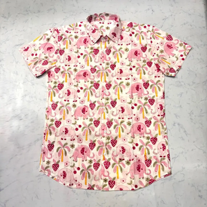 Classic <b>Long</b>-Sleeve Collarless Casual Shirt Featuring Floral Digital Printed Pattern 100% Cotton Summer Shirts - Product Image 4