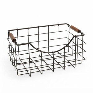 Panier en fil de fer en gros pour fruits et légumes, solution de rangement personnalisable style ferme, décoration intérieure - Product Image 1
