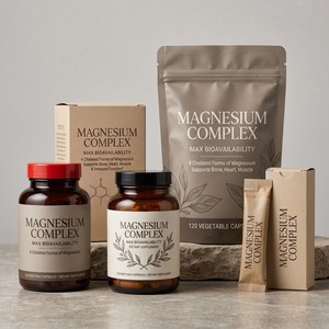 Capsules de complexe de magnésium à marque privée OEM, 4 formes chélatées, 120 unités, complément minéral pour le soutien des os, des muscles et du système immunitaire - Product Image 5