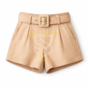 SANDRA TRADERS Short élégant pour femme, taille haute, confortable, décontracté, respirant, en cuir, avec fermeture éclair, séchage rapide, pour les fêtes et le quotidien - Product Image 1
