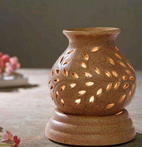Diffuseur d'arômes en pierre électrique, brûleur d'encens, huiles essentielles, décoration d'intérieur, hôtel, bureau, modèle AUORA, écologique, durable, bois de santal - Product Image 4