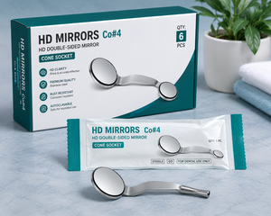 HD #4 Double-Sided Dental Mirror European Simple Stem Stainless Steel Mirror ZETOMED PRO - Product Image 5