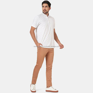 Nardon Apparel Custom Own Design Logo Slim Fit Hombres Ligero Color sólido Casual Elástico Poliéster Pantalones de golf - Product Image 6