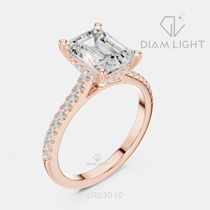 Bridal Engagement Wedding <b>Ring</b> for Women Jewelry Gift IGI Certified 2.09CT Emerald Cut Lab Grown Diamond <b>Ring</b> Set 14K White Gold - Product Image 6