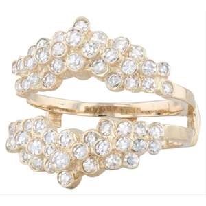 Elegante Vintage Glam Declaración Anillo de moda 18K Chapado en oro CZ Diamante Plata de Ley 925 - Product Image 1