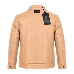 Fashionable kids <b>leather</b> <b>jacket</b> designed with comfort warmth and everyday durability for stylish boys and girls alike - Product Image 5