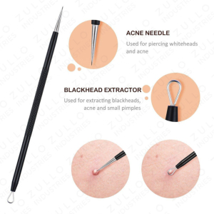 Professional Stainless Steel Blackhead Remover Kit Acne Extractor Pore Cleaning Facial Care <b>Tool</b> Set for Face and Nose - Product Image 5